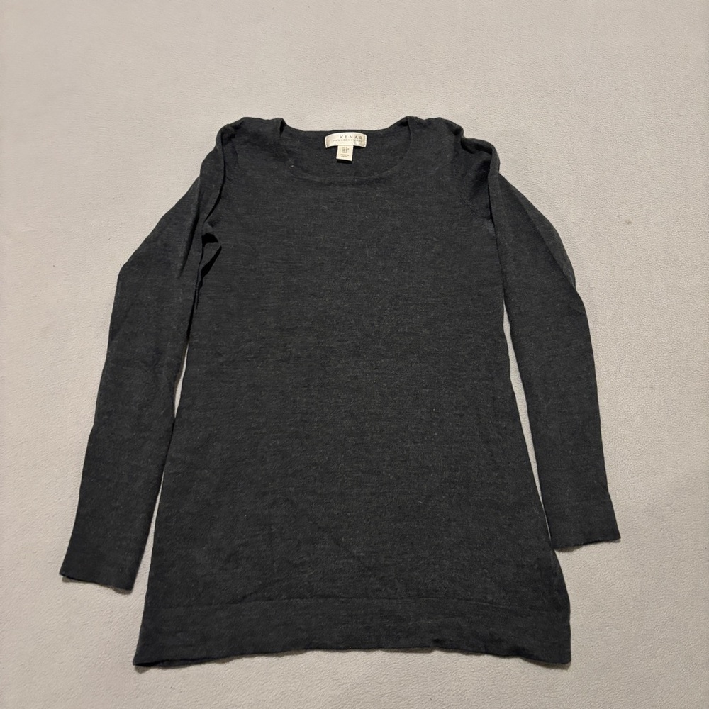 Kenar Base Wool Layer Sweatshirt‎ Size Small Gray 100% Merino Wool Fall Outdoor
